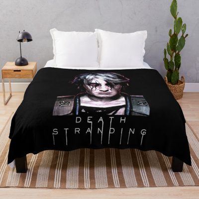 Panting Death Art Stranding Game For Fans Throw Blanket Official Death Stranding Merch