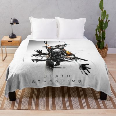 Strong Death Art Stranding Game For Fans Throw Blanket Official Death Stranding Merch