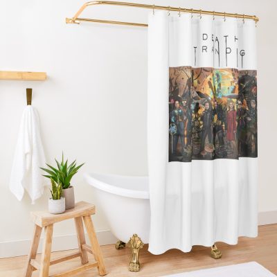 Squad Death Art Stranding Game For Fans Shower Curtain Official Death Stranding Merch