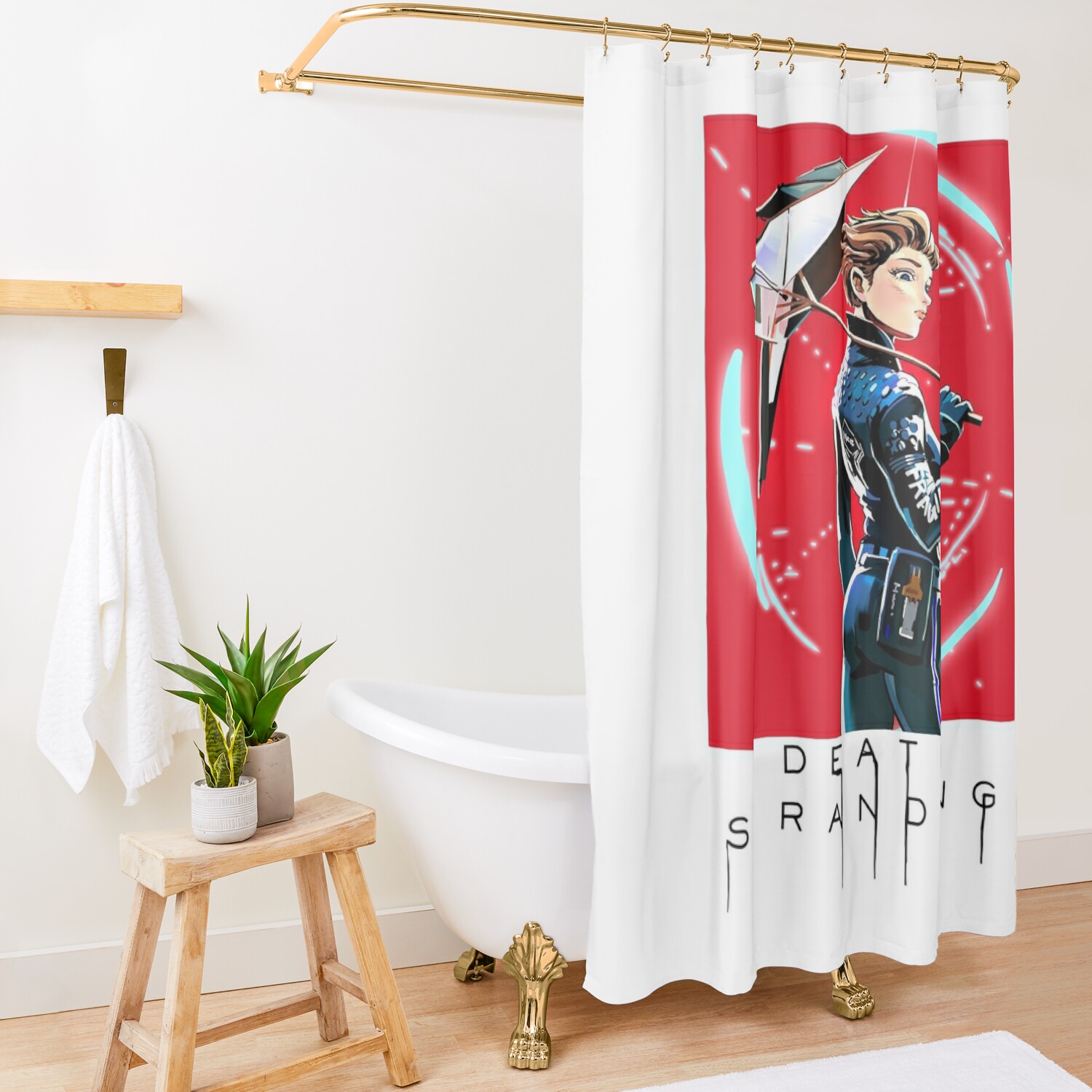 It Rains Death Art Stranding Shower Curtain