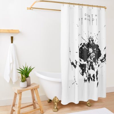 Smoking Death Art Stranding Game For Fans Shower Curtain Official Death Stranding Merch