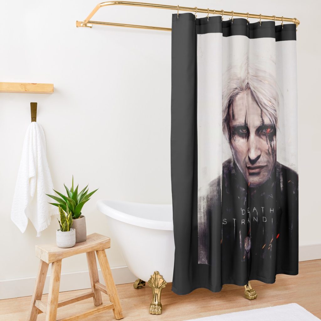 Legend Death Art Stranding Game For Fans Shower Curtain Official Death Stranding Merch