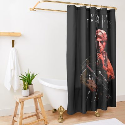 Death Art Stranding Game For Fans Shower Curtain Official Death Stranding Merch