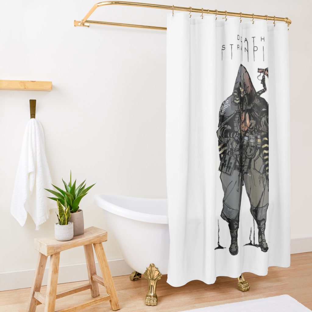 Death-Man Death Art Stranding Game For Fans Shower Curtain Official Death Stranding Merch